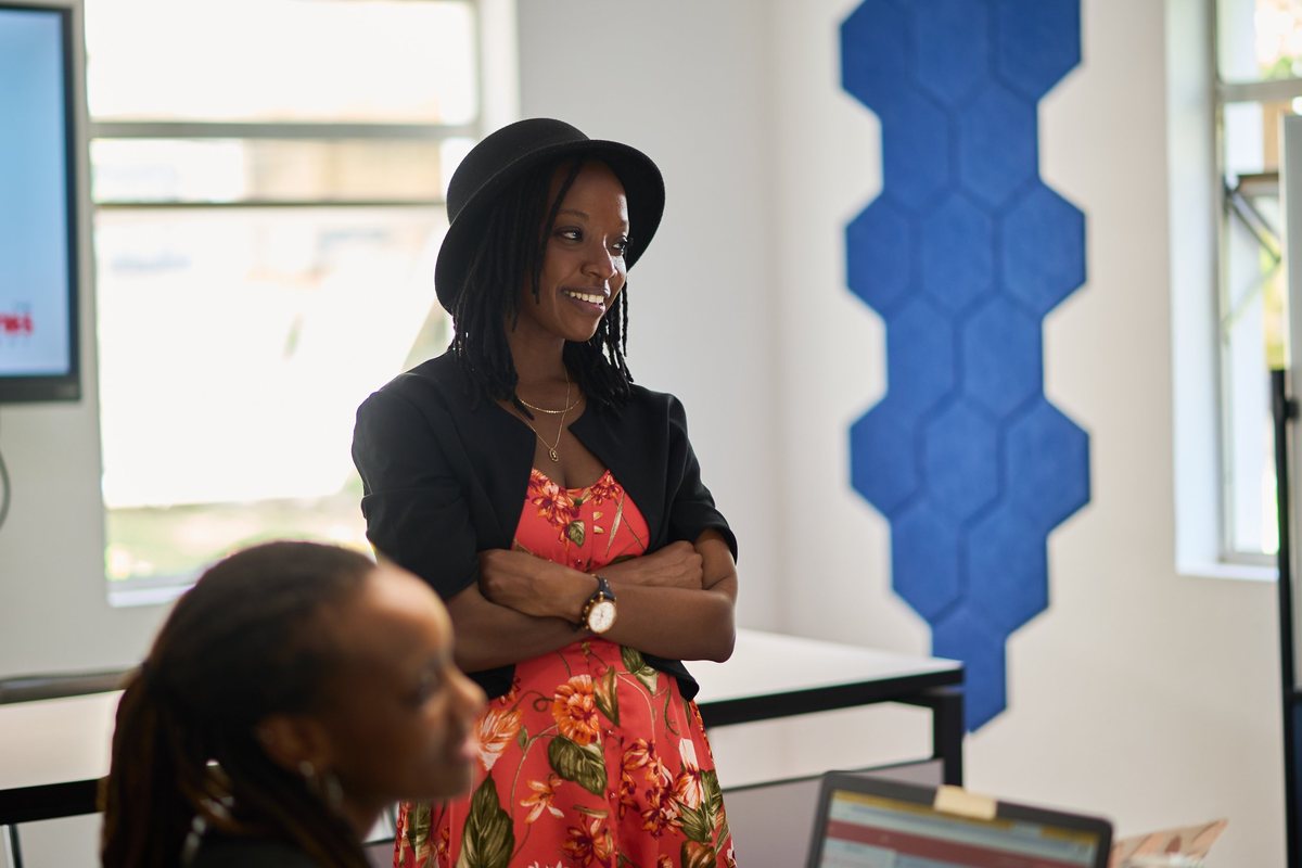 A student listening during a class at the academy