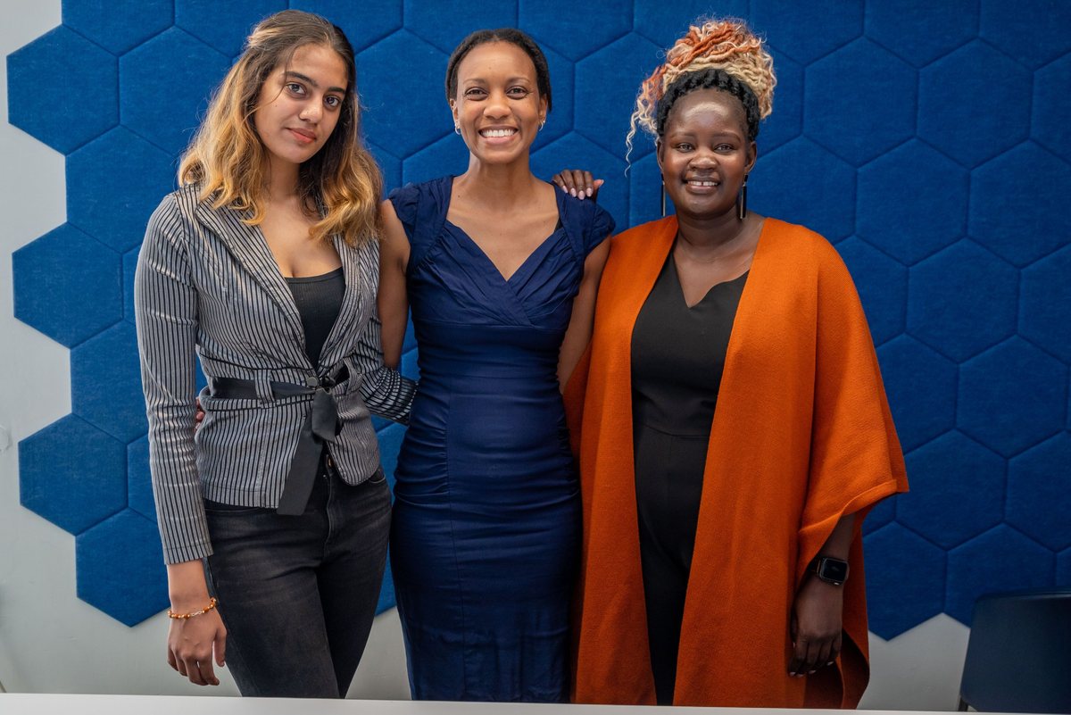 Three students photographed at the academy