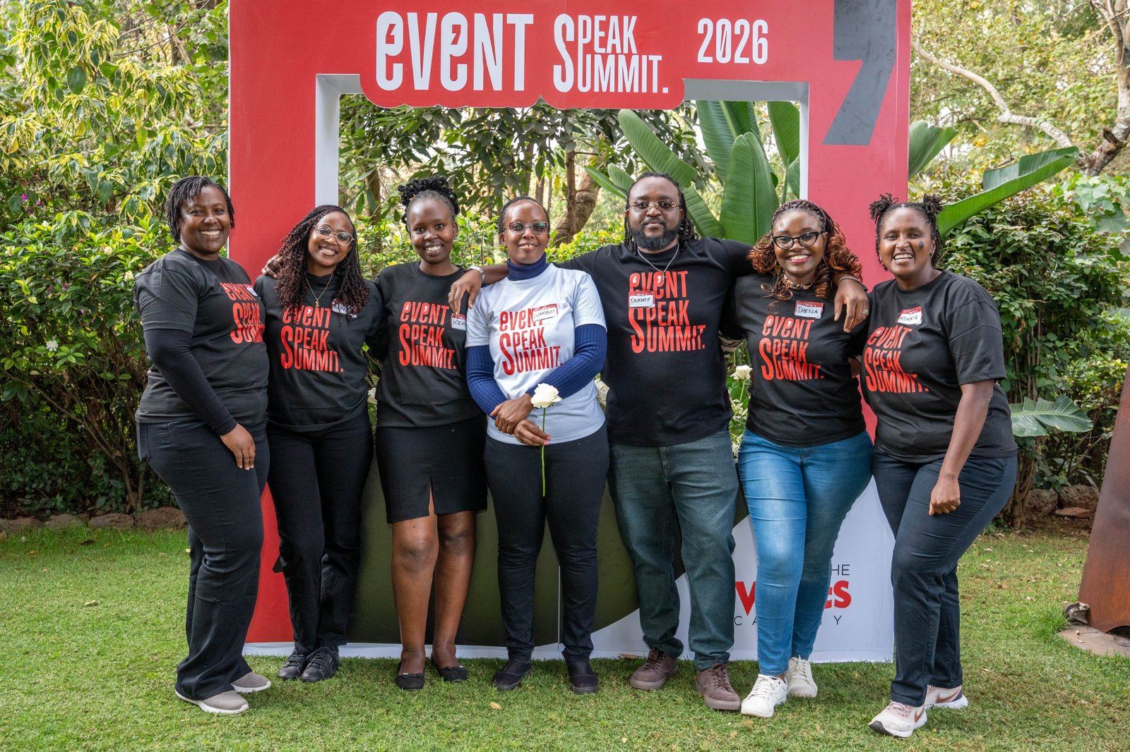 The academy's event staff on site at a summit in Nairobi