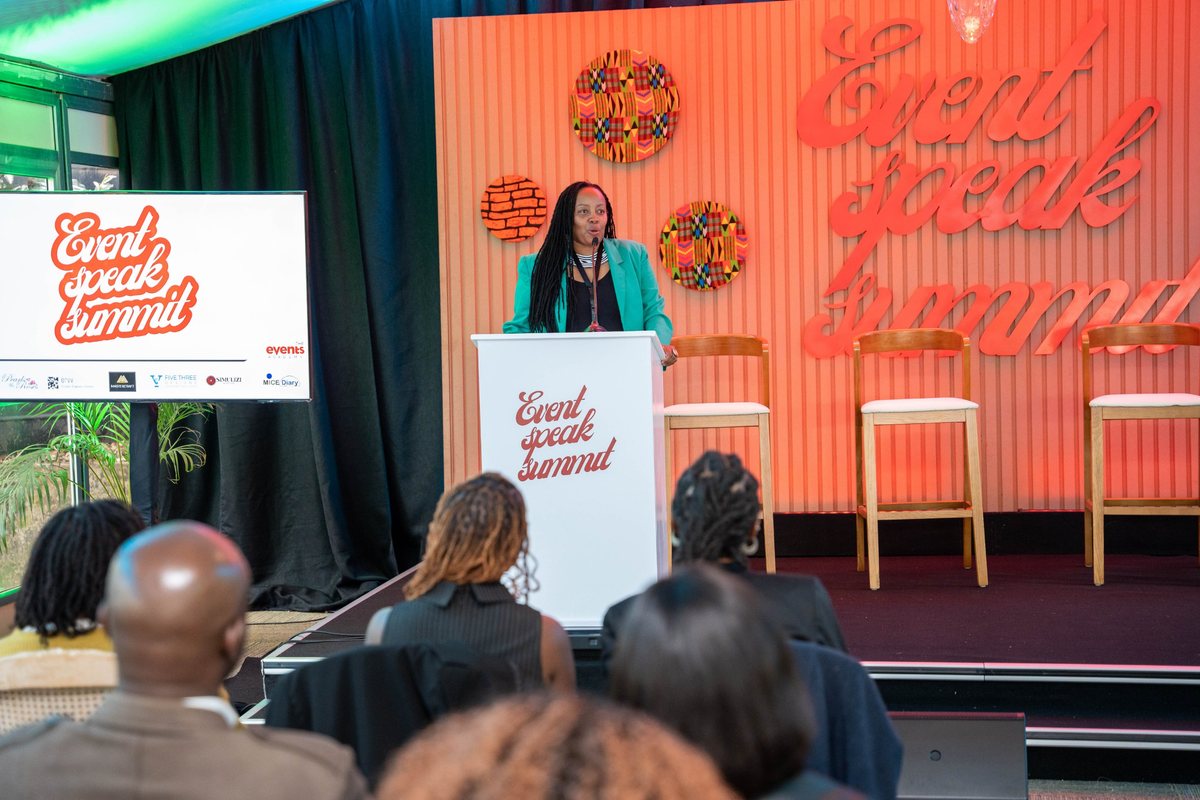 A speaker addressing delegates at the Event Speak Summit 2025