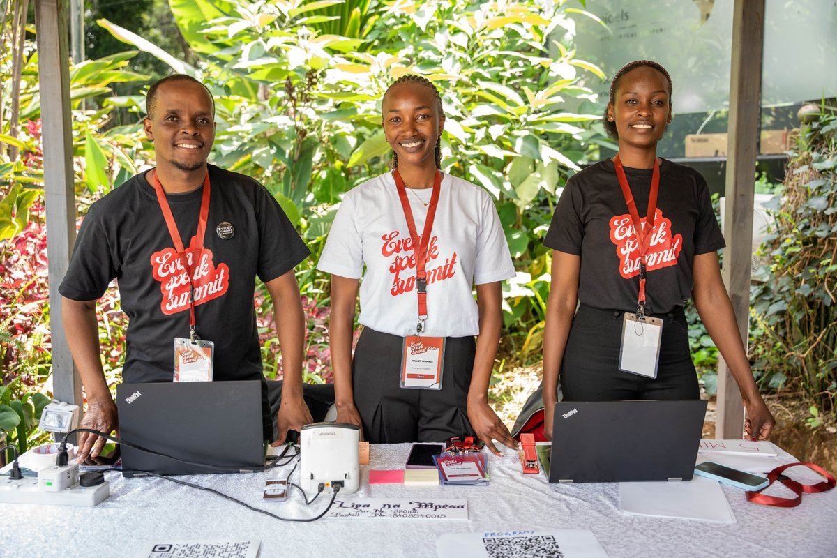 The crew at the registration desk